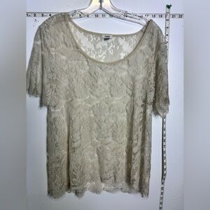 Fossil Cream Lace Blouse